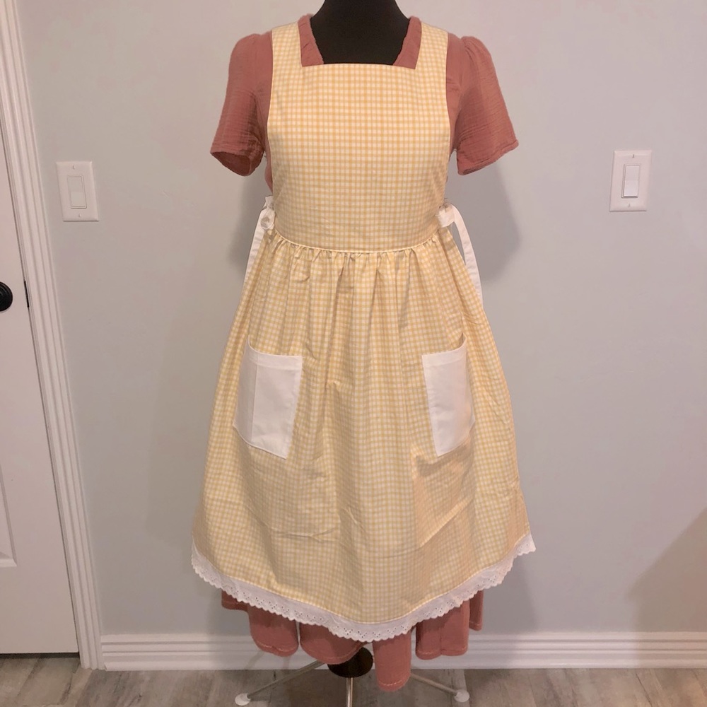 Handmade pinafore style apron